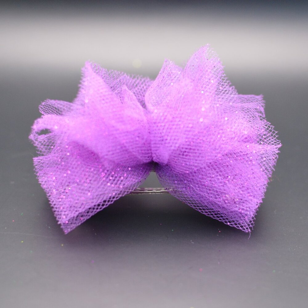Tulle Barrette – Large – Purple